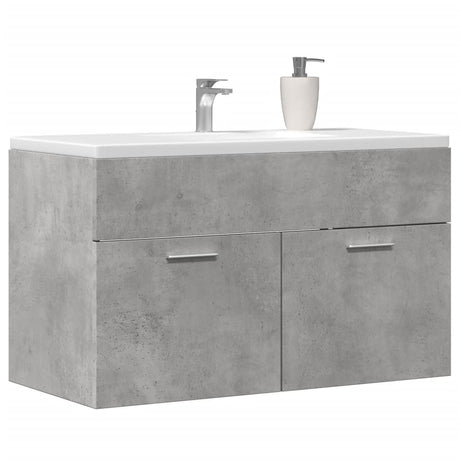 Vidaxl wastafelkast 80x38,5x46 cm spaanplaat betongrijs