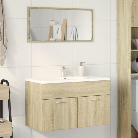 Vidaxl wastafelkast 90x38,5x46 cm bewerkt hout sonoma eikenkleurig