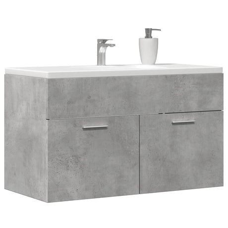 Vidaxl wastafelkast 90x38,5x46 cm bewerkt hout betongrijs
