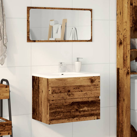 Vidaxl badkamerkast 60x38,5x45 cm bewerkt hout oud houtkleurig
