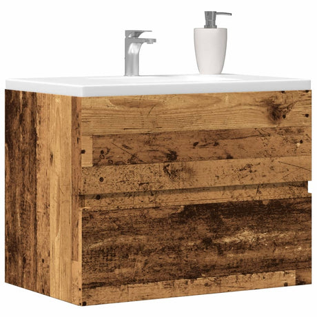 Vidaxl badkamerkast 60x38,5x45 cm bewerkt hout oud houtkleurig