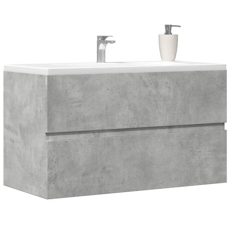 Vidaxl badkamerwandkast 80x38,5x45 cm bewerkt hout betongrijs