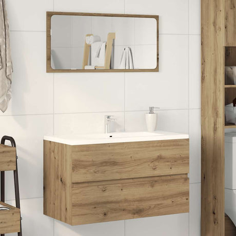 Vidaxl badkamerwandkast 80x38,5x45 cm bewerkt hout artisanaal eiken