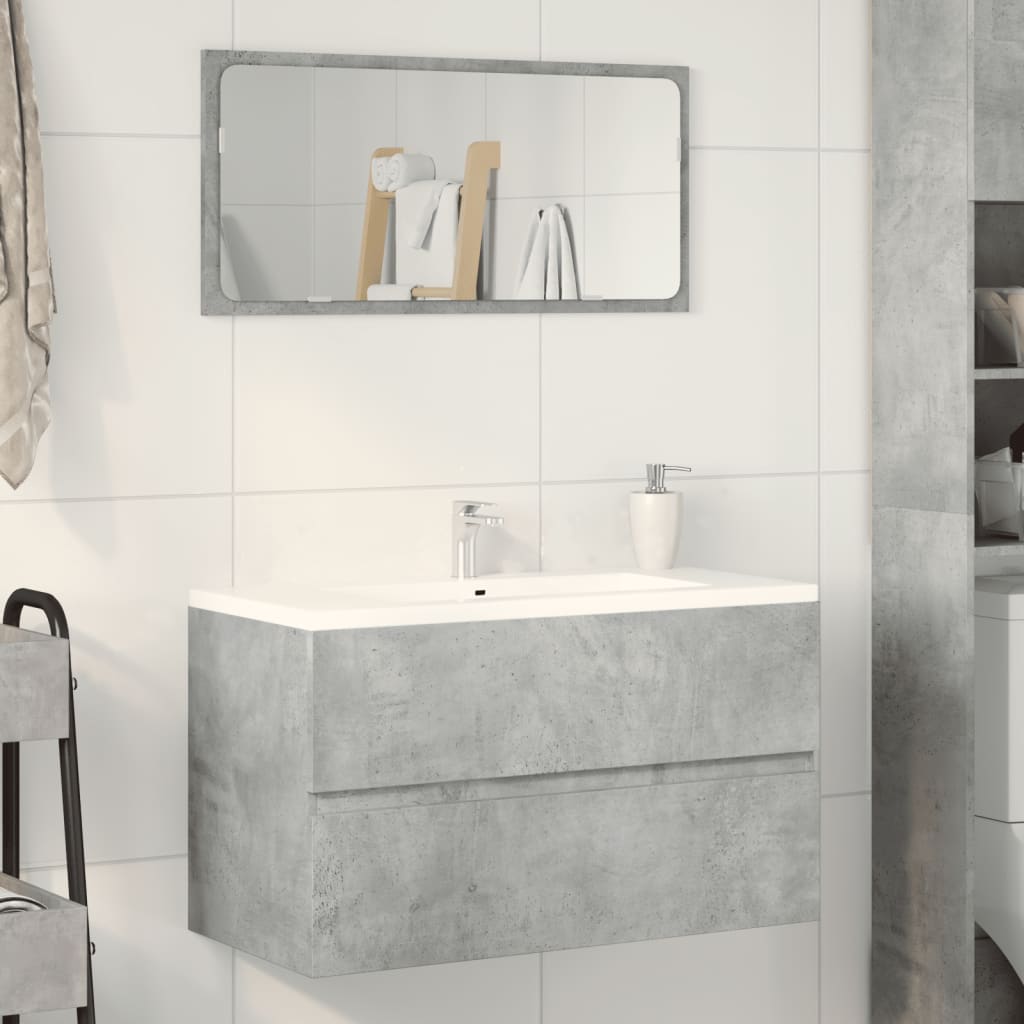 Vidaxl wastafelkast 90x38,5x45 cm spaanplaat betongrijs