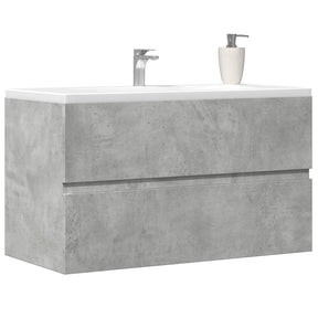 Vidaxl wastafelkast 90x38,5x45 cm spaanplaat betongrijs