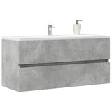 Vidaxl wastafelkast 100x38,5x45 cm spaanplaat betongrijs