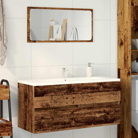 Vidaxl wastafelkast 100x38,5x45 cm bewerkt hout oud houtkleurig
