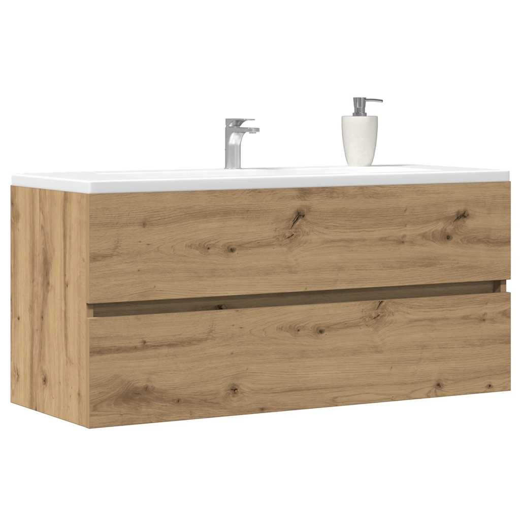 Vidaxl wastafelkast 100x38,5x45 cm bewerkt hout artisanaal eikenkleur