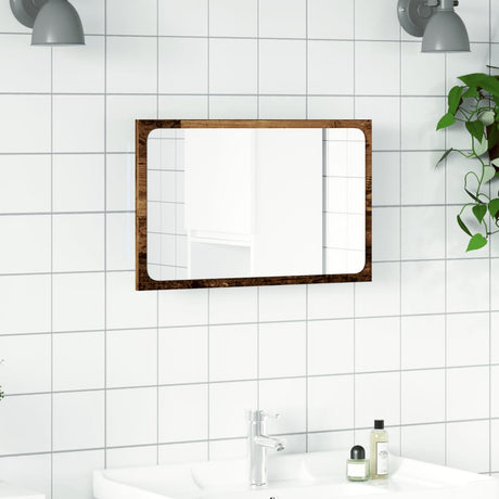 Vidaxl badkamerspiegel met led 60x8,5x38 cm oud houtkleurig