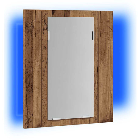 Vidaxl badkamerspiegelkast led 40x12x45 cm bewerkt hout oud hout