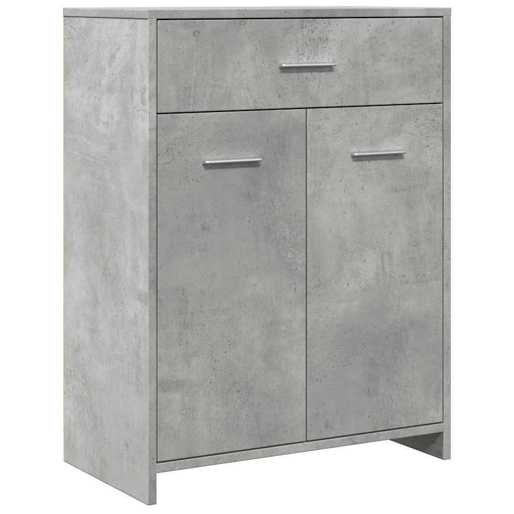 Vidaxl badkamerkast 60x33x80 cm spaanplaat betongrijs