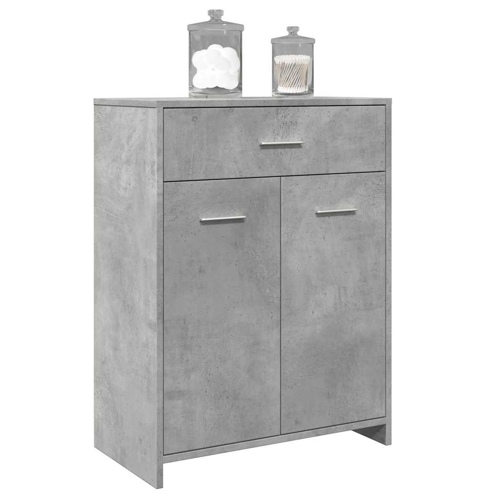 Vidaxl badkamerkast 60x33x80 cm spaanplaat betongrijs