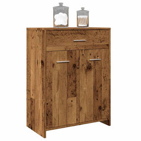 Vidaxl badkamerkast 60x33x80 cm bewerkt hout oud houtkleurig