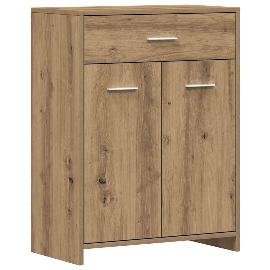 Vidaxl badkamerkast 60x33x80 cm bewerkt hout artisanaal eikenkleurig