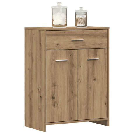 Vidaxl badkamerkast 60x33x80 cm bewerkt hout artisanaal eikenkleurig