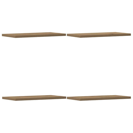 Vidaxl wandschappen 4 st 40x20x1,5 cm bewerkt hout artisanaal eiken
