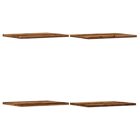 Vidaxl wandschappen 4 st 40x30x1,5 cm bewerkt hout oud houtkleurig
