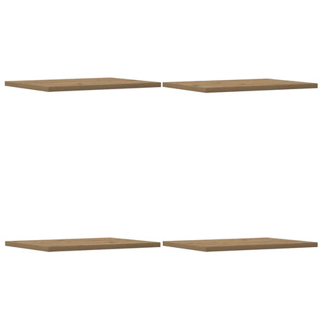 Vidaxl wandschappen 4 st 40x30x1,5 cm bewerkt hout artisanaal eiken