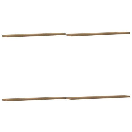 Vidaxl wandschappen 4 st 60x10x1,5 cm bewerkt hout artisanaal eiken