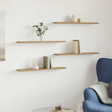 Vidaxl wandschappen 4 st 60x20x1,5 cm bewerkt hout artisanaal eiken