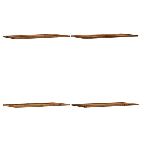 Vidaxl wandschappen 4 st 60x30x1,5 cm bewerkt hout oud houtkleurig