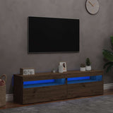 Vidaxl tv-meubels met led 2 st bewerkt hout artisanaal eiken