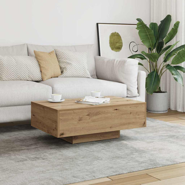 Vidaxl salontafel 85x55x31 cm bewerkt hout artisanaal eikenkleurig