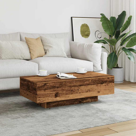 Vidaxl salontafel 100x49,5x31 cm bewerkt hout oud houtkleurig