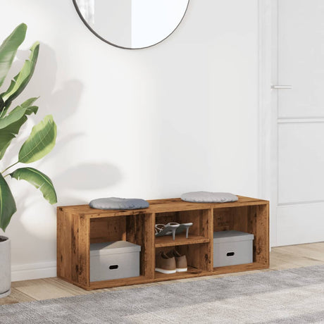 Vidaxx Schuhbank 105 x 35 x 35 cm, fertiges Holz, altholzfarben