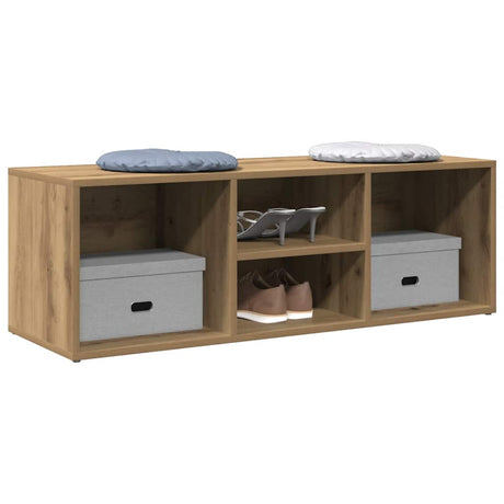 Vidaxx Schuhbank 105 x 35 x 35 cm, handgefertigtes Holz, handgefertigte Eiche