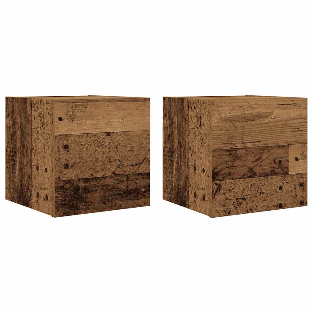 Vidaxl tv-wandmeubelen 2 st 30,5x30x30 cm oud houtkleurig