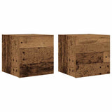 Vidaxl tv-wandmeubelen 2 st 30,5x30x30 cm oud houtkleurig