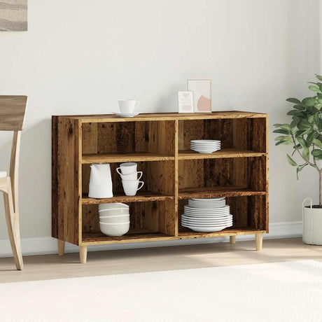 Vidaxl dressoir 103,5x35x70 cm bewerkt hout oud houtkleurig