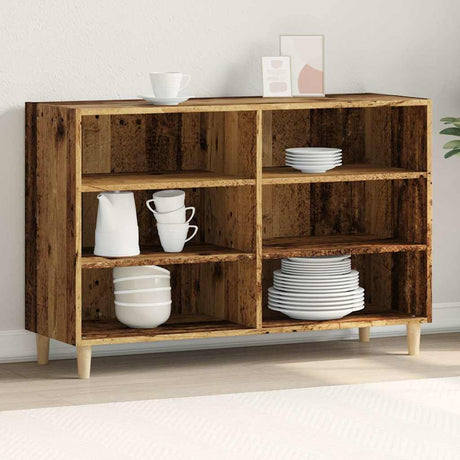 Vidaxl dressoir 103,5x35x70 cm bewerkt hout oud houtkleurig