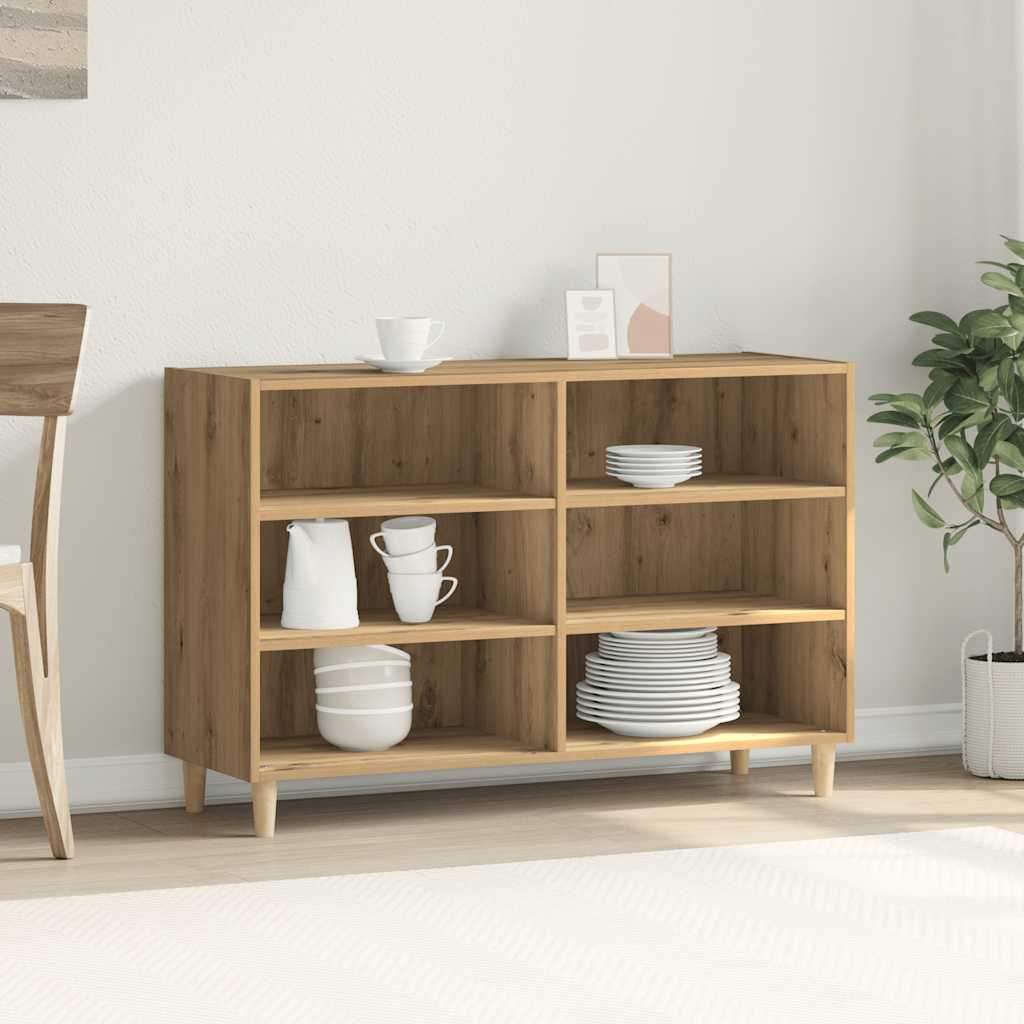 Vidaxl dressoir 103,5x35x70 cm bewerkt hout artisanaal eikenkleurig