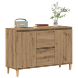 Vidaxl dressoir 102x35x70 cm bewerkt hout artisanaal eikenkleurig