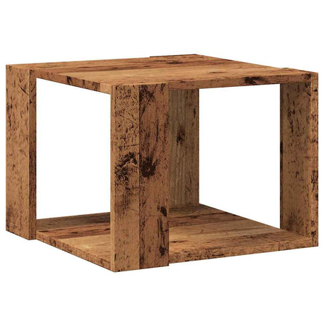 Vidaxl salontafel 40x40x30 cm bewerkt hout oud houtkleurig