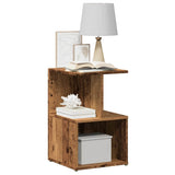 Vidaxl nachtkastje 35x35x55 cm bewerkt hout oud houtkleurig