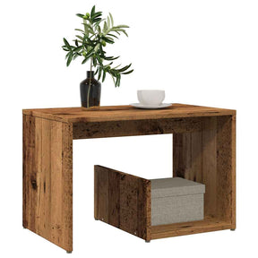 Vidaxl bijzettafel 59x36x38 cm bewerkt hout oud houtkleurig
