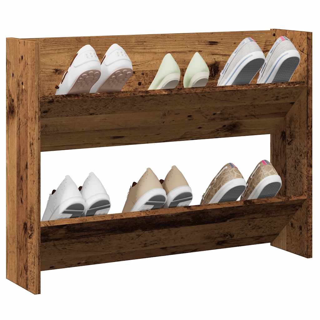 Vidaxx Wandschuhschrank 80x18x60 cm fertiges Holz, altholzfarben