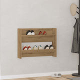 Vidaxx Wandschuhschrank 80x18x60 cm aus handgefertigtem Holz, handwerkliche Eichenfarbe