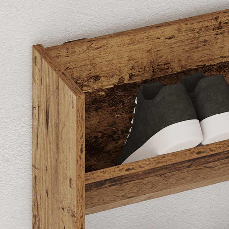 Vidaxx Wandschuhschrank 80x18x90 cm fertiges Holz, altholzfarben