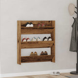 Vidaxx Wandschuhschrank 80x18x90 cm fertiges Holz, altholzfarben