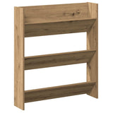 Vidaxx Wandschuhschrank 80x18x90 cm aus handgefertigtem Holz, handwerkliche Eichenfarbe