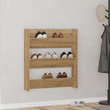 Vidaxx Wandschuhschrank 80x18x90 cm aus handgefertigtem Holz, handwerkliche Eichenfarbe