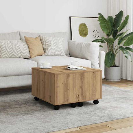 Vidaxl salontafel 60x60x38 cm bewerkt hout artisanaal eikenkleurig