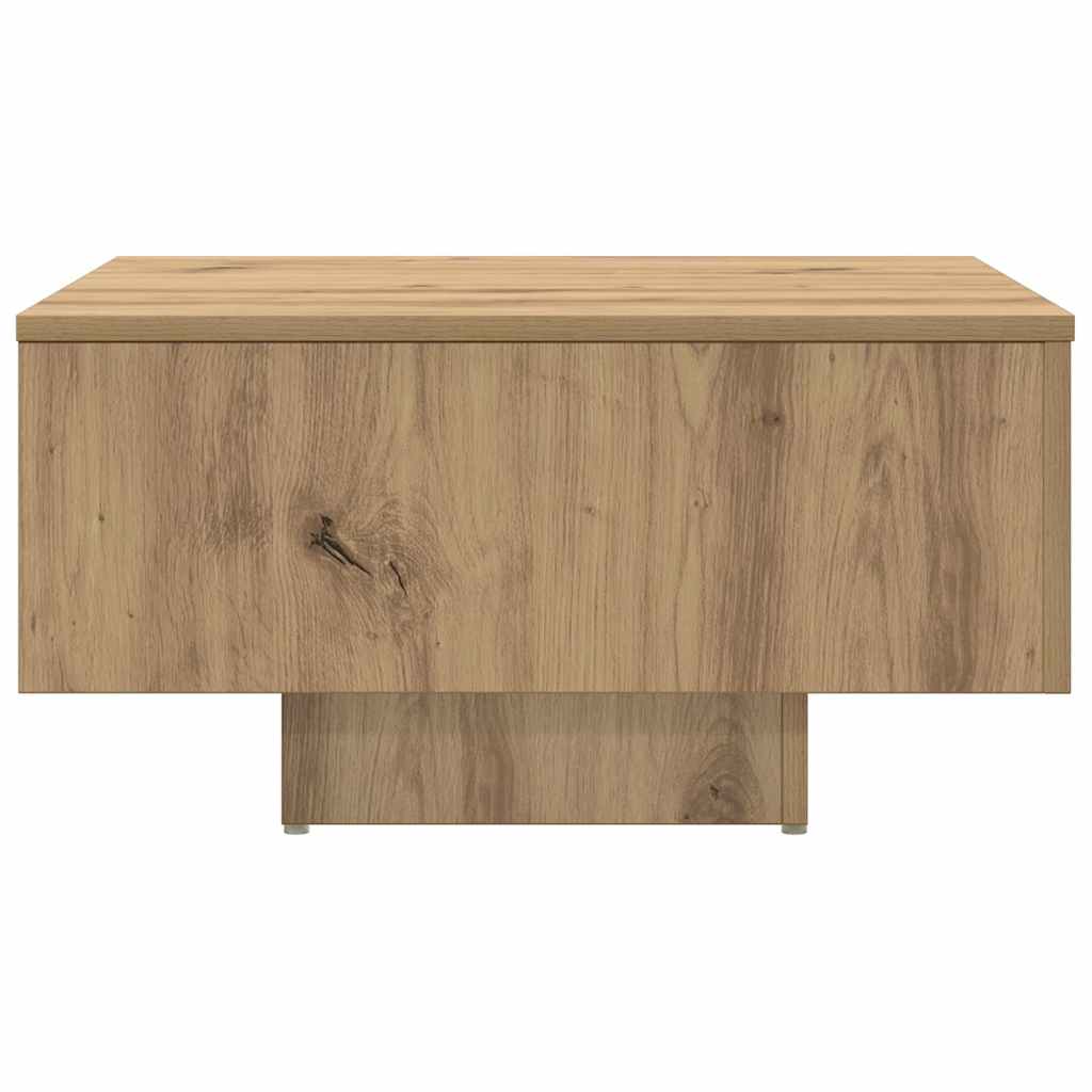Vidaxl salontafel 60x60x31,5 cm bewerkt hout artisanaal eikenkleur