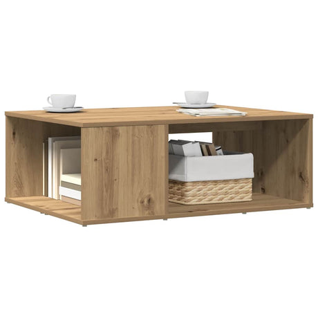 Vidaxl salontafel 90x67x33 cm bewerkt hout artisanaal eikenkleurig