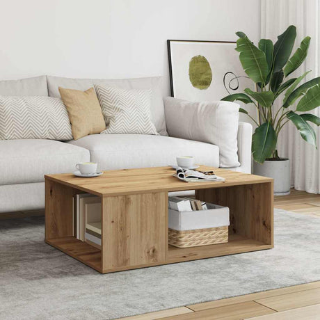Vidaxl salontafel 90x67x33 cm bewerkt hout artisanaal eikenkleurig
