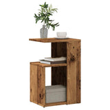Vidaxl bijzettafel 36x30x56 cm bewerkt hout oud houtkleurig